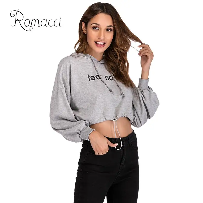 Fashion Women Cropped Hoodie Drawstring Letter Print Drop Shoulder Long Sleeve Loose Casual Sweatshirt Tops Clothes Grey
Fashion Women Cropped Hoodie Drawstring Letter Print Drop Shoulder Long Sleeve Loose Casual Sweatshirt Tops Clothes Grey