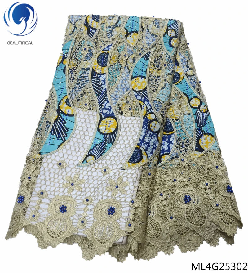 BEAUTIFICAL wholesale wax lace african guipure water soluble heavy lace chemical guipure lace fabrics with beads online ML4G253
BEAUTIFICAL wholesale wax lace african guipure water soluble heavy lace chemical guipure lace fabrics with beads online ML4G253