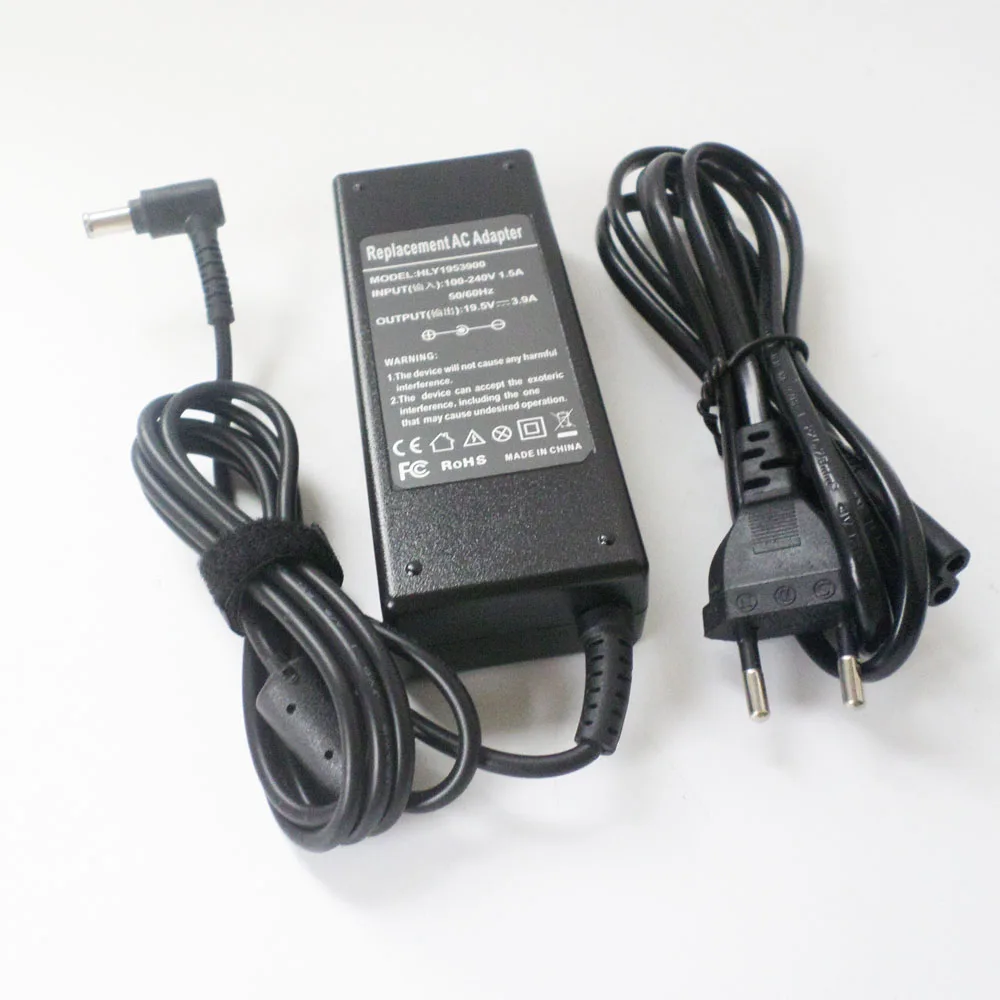 NEW Battery Charger For Sony 19.5V 3.9A VGP-AC19V37 VGP-AC19V27 VGP-AC19V20 VGP-AC19V19 VGN-NR498E AC Adapter Power Supply Cord
NEW Battery Charger For Sony 19.5V 3.9A VGP-AC19V37 VGP-AC19V27 VGP-AC19V20 VGP-AC19V19 VGN-NR498E AC Adapter Power Supply Cord
