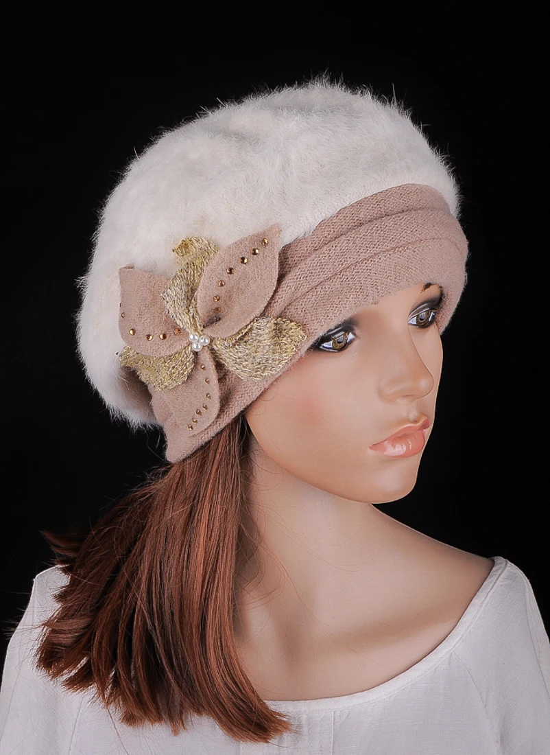 M643 Grace Women Winter White Rabbit Fur & Wool Flower Scattering Diamond Decoration Hat Berets Cap
M643 Grace Women Winter White Rabbit Fur & Wool Flower Scattering Diamond Decoration Hat Berets Cap
