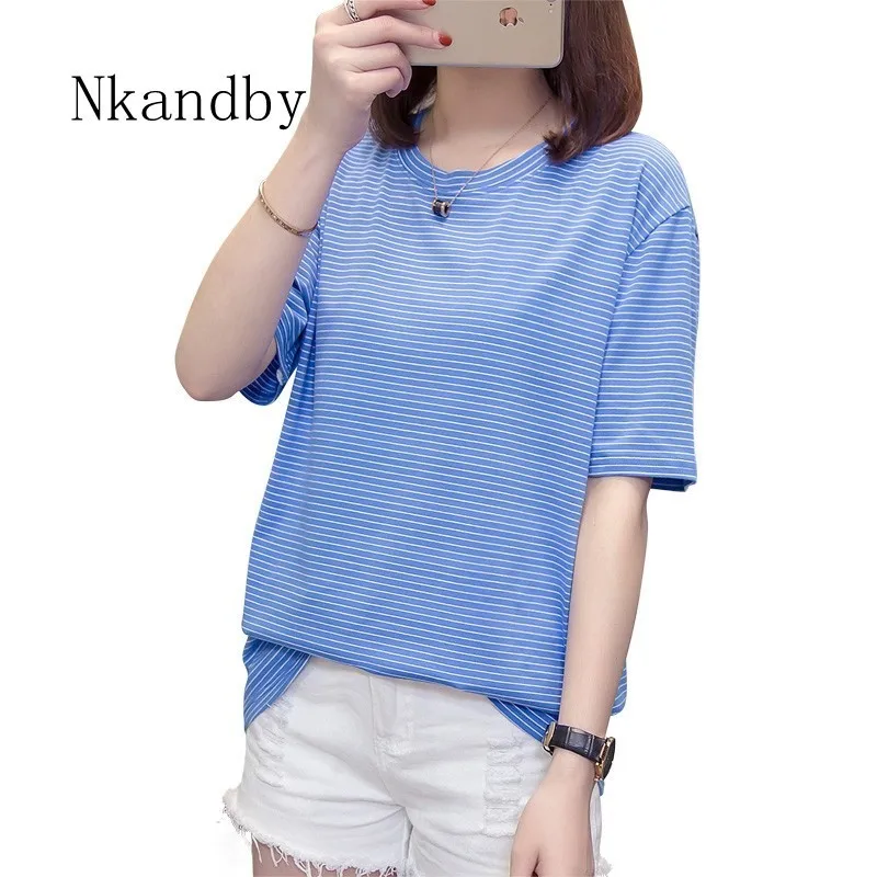 Cotton Plus Size Women T-shirts 2019 Summer Clothes Korean Style Striped Ulzzang T Shirts Oversize Tee Tops Femme 4xl 3xl Tshirt
Cotton Plus Size Women T-shirts 2019 Summer Clothes Korean Style Striped Ulzzang T Shirts Oversize Tee Tops Femme 4xl 3xl Tshirt