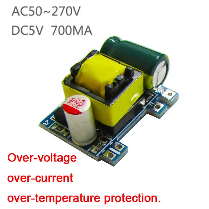 Mini AC-DC Converter 110V 120V 220V 230V to 5V 3.5W 700MA Board Isolated Switching Power Supply Module
Mini AC-DC Converter 110V 120V 220V 230V to 5V 3.5W 700MA Board Isolated Switching Power Supply Module
