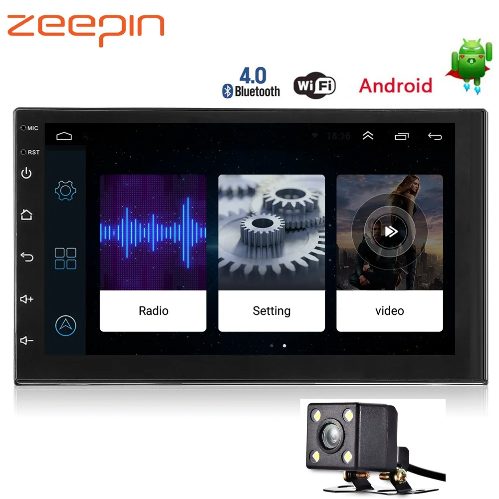 Universal 7'' Car Multimedia Player GPS WiFi Android 7.1 Bluetooth Auto Radio FM Tuner 2din Car DVD Video AV in Rear view Cam
Universal 7'' Car Multimedia Player GPS WiFi Android 7.1 Bluetooth Auto Radio FM Tuner 2din Car DVD Video AV in Rear view Cam