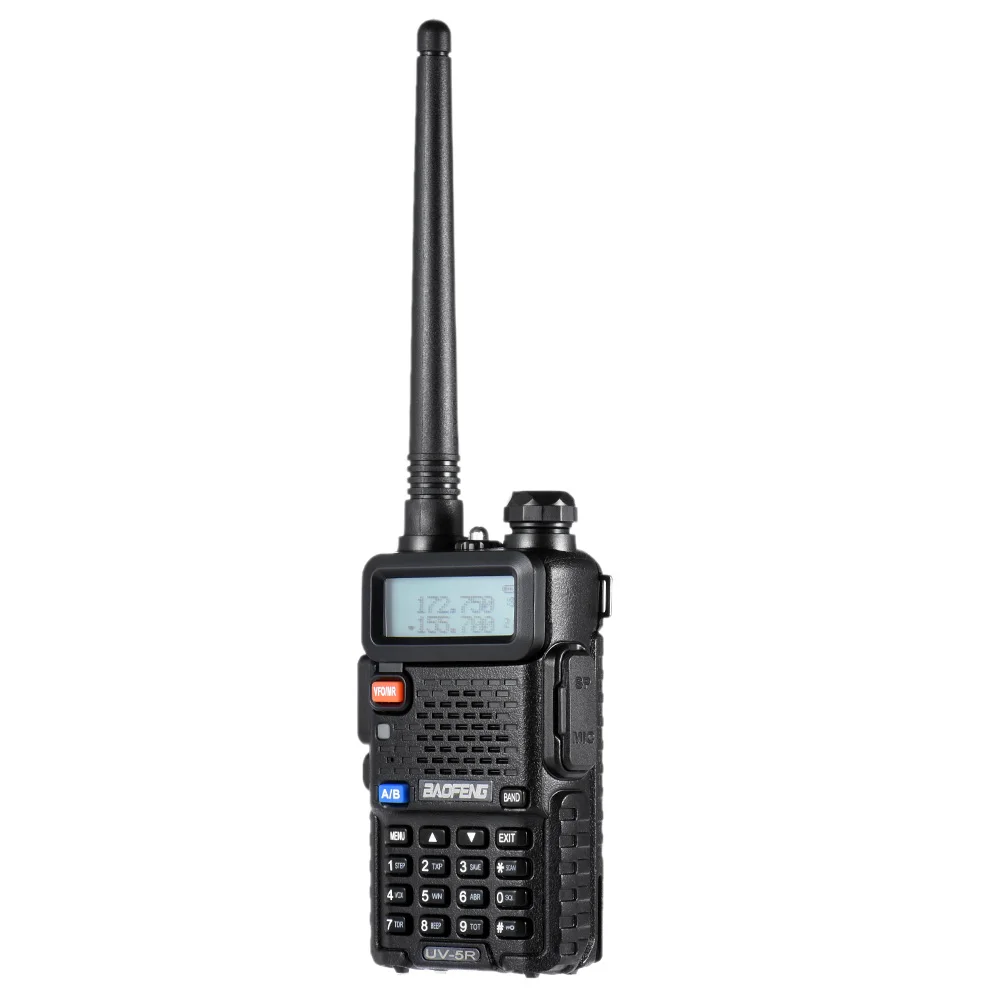 BAOFENG UV-5R Interphone Walkie Talkie Two Way Radio FM Transceiver Dual-band DTMF Encoded VOX Alarm LED Flashlight Key Lock
BAOFENG UV-5R Interphone Walkie Talkie Two Way Radio FM Transceiver Dual-band DTMF Encoded VOX Alarm LED Flashlight Key Lock
