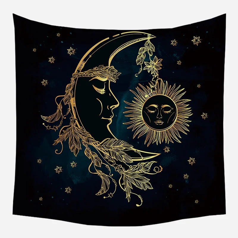 Loartee Psychedelic Sun Moon God Boho Décor Tapestry Hippie Witchcraft Magic Wandkleed Wall Tapiz Pared tela Mandala Arras
Loartee Psychedelic Sun Moon God Boho Décor Tapestry Hippie Witchcraft Magic Wandkleed Wall Tapiz Pared tela Mandala Arras