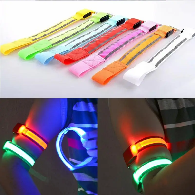 

LED Reflective Light Arm Armband Strap Safety Belt For Night Running Cycling Hand Strap Wristband Wrist Bracelets #18