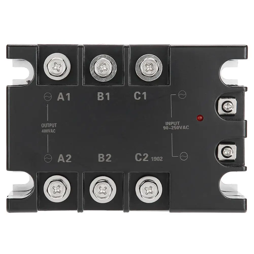 3 фазный 40A AC твердотельные реле SSR вход 90 250VAC нагрузка 24 480VAC TSR 40AA H к AC|Реле| |