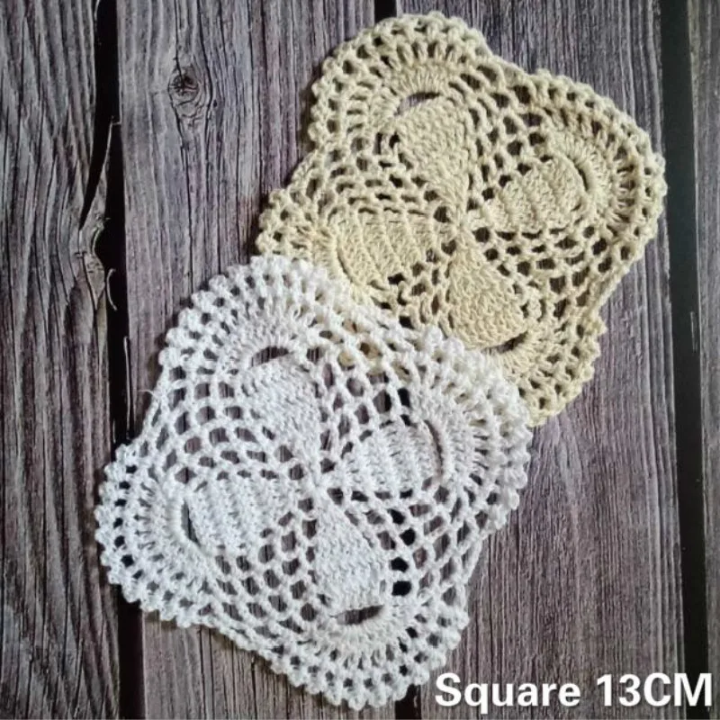 13CM Handmade Vintage Cotton Crochet Dining Doily Square Table Placemat Coffee Drink Cup Coaster For Wedding Party Home Kitchen
13CM Handmade Vintage Cotton Crochet Dining Doily Square Table Placemat Coffee Drink Cup Coaster For Wedding Party Home Kitchen