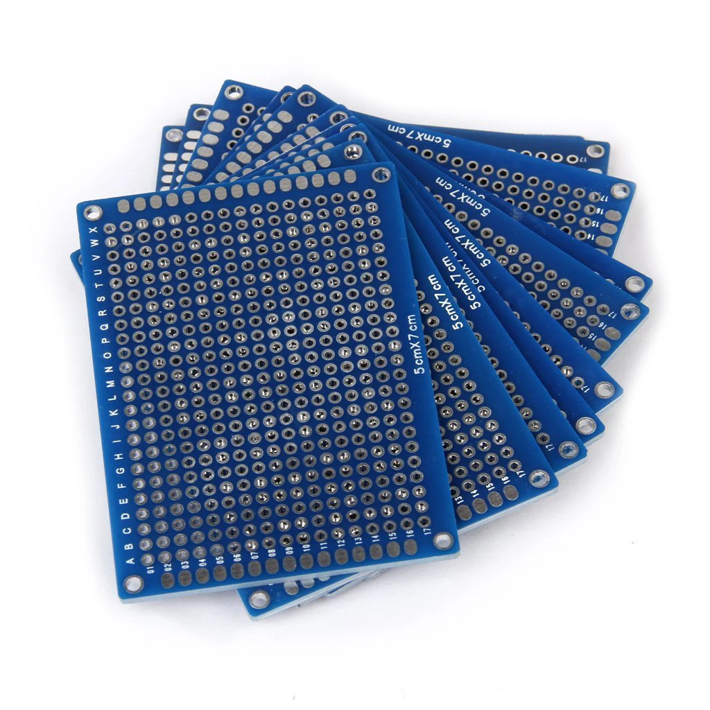 10pcs PCB Panel Prototype Double Face Universal Printing Circuit Board Test Board 5cm x 7cm-Hot
10pcs PCB Panel Prototype Double Face Universal Printing Circuit Board Test Board 5cm x 7cm-Hot