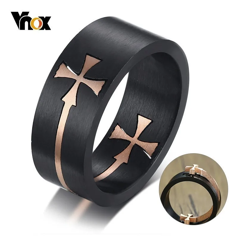 Vnox 8mm Removable Cross Ring for Men Black Stainless Steel Jesus Christ Religious Alliance US Size #7-12
Vnox 8mm Removable Cross Ring for Men Black Stainless Steel Jesus Christ Religious Alliance US Size #7-12