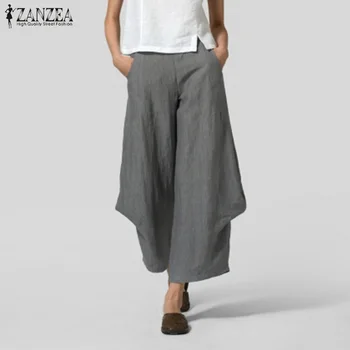 ZANZEA Pants Women Elastic Waist Wide Leg Trousers 2020 Female Ruffles Pantalon Femme Palazzo Solid Casual Long Pants Streetwear
ZANZEA Pants Women Elastic Waist Wide Leg Trousers 2020 Female Ruffles Pantalon Femme Palazzo Solid Casual Long Pants Streetwear