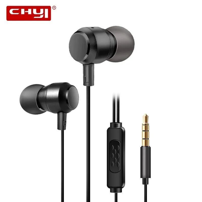 CHYI Stereo Bass Headset In-Ear 3.5MM Wired Earphones Metal Earpiece with MIC for Xiaomi for Samsung for Huawei Phones
CHYI Stereo Bass Headset In-Ear 3.5MM Wired Earphones Metal Earpiece with MIC for Xiaomi for Samsung for Huawei Phones