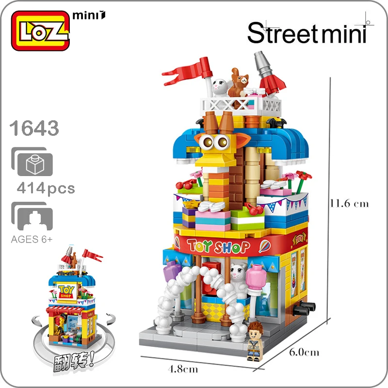 LOZ City Street 1643 Giraffe Animal Toy Shop Store 3D Model 414pcs DIY Mini Blocks Bricks Assembly Nano Building Toy no Box
LOZ City Street 1643 Giraffe Animal Toy Shop Store 3D Model 414pcs DIY Mini Blocks Bricks Assembly Nano Building Toy no Box