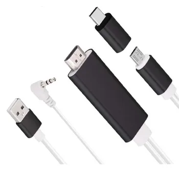 1.8m 1080P 2 In 1 Micro USB C Type C To HDMI Converter Digital AV Cable Mirror Screen TV Stick Android HDTV adapter
1.8m 1080P 2 In 1 Micro USB C Type C To HDMI Converter Digital AV Cable Mirror Screen TV Stick Android HDTV adapter