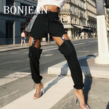 BONJEAN Hollow Out Black Pants for Women 2019 Spring Clothing Long Straight Trousers Ladies High Waist Drawstring Pants BJ867
BONJEAN Hollow Out Black Pants for Women 2019 Spring Clothing Long Straight Trousers Ladies High Waist Drawstring Pants BJ867