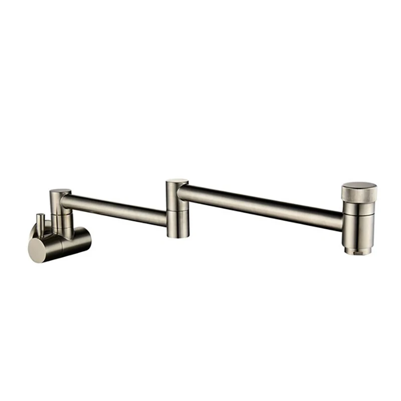 Nickel Wall Mounted 360 Degree Rotating Folding Spout Double Switch Cold Tap Kitchen Faucet
Nickel Wall Mounted 360 Degree Rotating Folding Spout Double Switch Cold Tap Kitchen Faucet