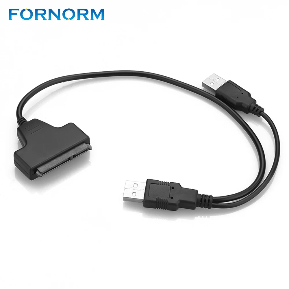 FORNORM Double USB Adapter Cable for 2.5" SATA Hard Drive USB 3.0 SATA 15 + 7 Pin to USB 2.0 Adapter Cable
FORNORM Double USB Adapter Cable for 2.5" SATA Hard Drive USB 3.0 SATA 15 + 7 Pin to USB 2.0 Adapter Cable