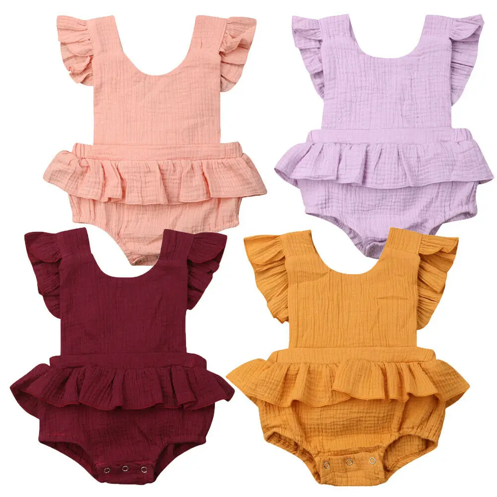 New Arrivels Newborn Baby Girls Ruffle Cotton Solid Romper One-Pieces Jumpsuit Outfits Summer Clothing 0-24M
New Arrivels Newborn Baby Girls Ruffle Cotton Solid Romper One-Pieces Jumpsuit Outfits Summer Clothing 0-24M