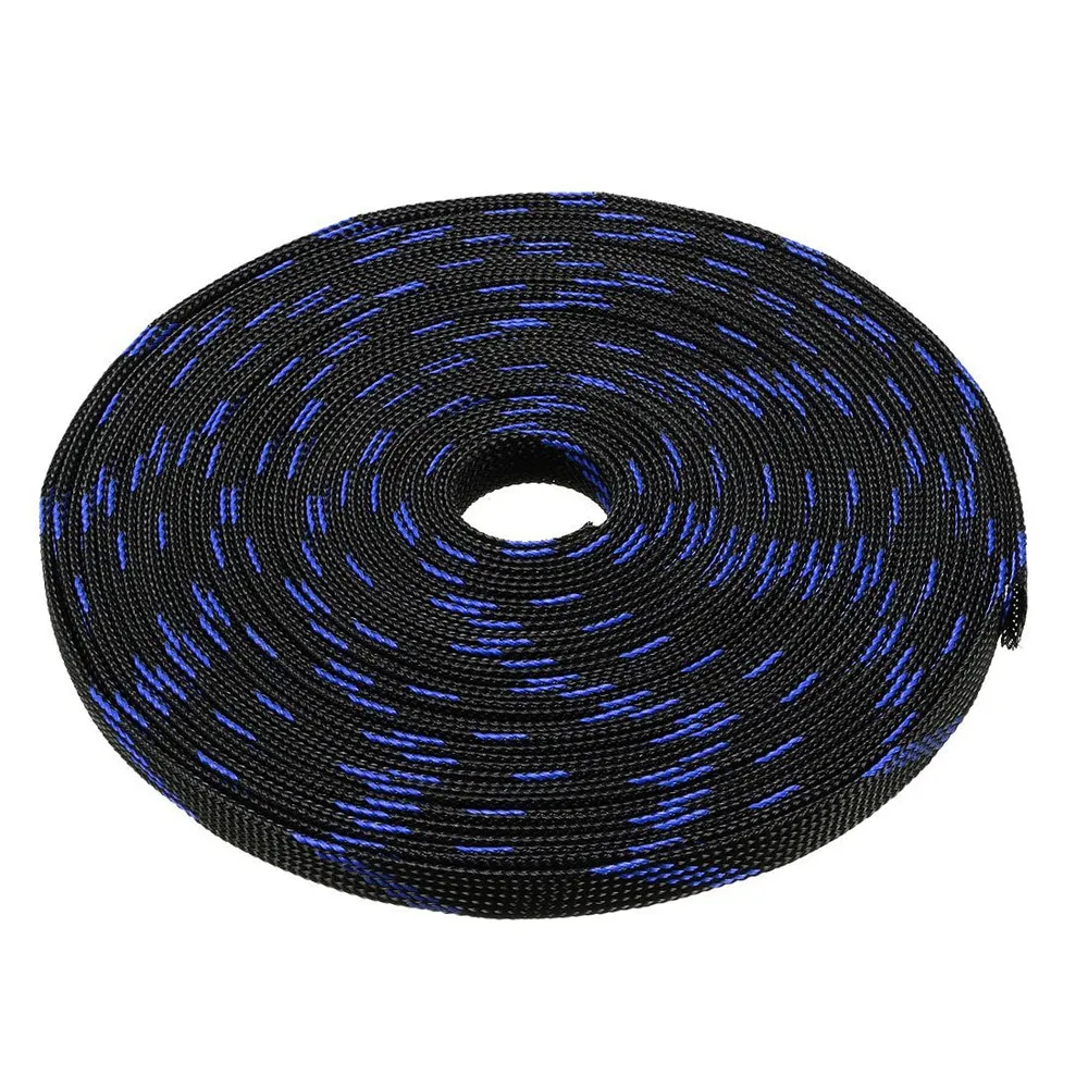 JFBL Hot Pet Braided Sleeving 32.8 Feet 10M Expandable Cable Wrap 10Mm Diameter Wire Sheath Blue Black
JFBL Hot Pet Braided Sleeving 32.8 Feet 10M Expandable Cable Wrap 10Mm Diameter Wire Sheath Blue Black