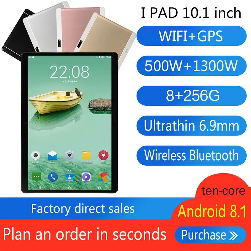 Smart Tablet Ten Core 8G+256G Android 10.1 inch High Definition Screen 3G Wifi Bluetooth Call PC Laptop Camera #CO
Smart Tablet Ten Core 8G+256G Android 10.1 inch High Definition Screen 3G Wifi Bluetooth Call PC Laptop Camera #CO