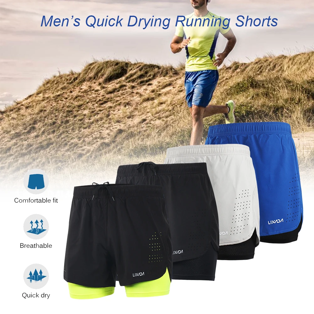 Lixada Men's Cycling Shorts Quick Drying Breathable Active Training Exercise Jogging Running Sports Shorts With Longer Liner
Lixada Men's Cycling Shorts Quick Drying Breathable Active Training Exercise Jogging Running Sports Shorts With Longer Liner