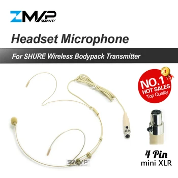 Professional 4pin XLR TA4F Headset Headworn Cardioid Condenser Microphone For Shure Wireless Bodypack Transmitter input Jack
Professional 4pin XLR TA4F Headset Headworn Cardioid Condenser Microphone For Shure Wireless Bodypack Transmitter input Jack