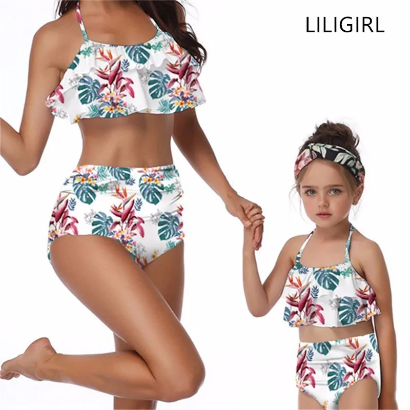 LILIGIRL Ruffled Family Print Swimwear Mommy and Me Swimsuit Bikini for Matching Mother Daughter Summer Beach Clothes Outfits
LILIGIRL Ruffled Family Print Swimwear Mommy and Me Swimsuit Bikini for Matching Mother Daughter Summer Beach Clothes Outfits