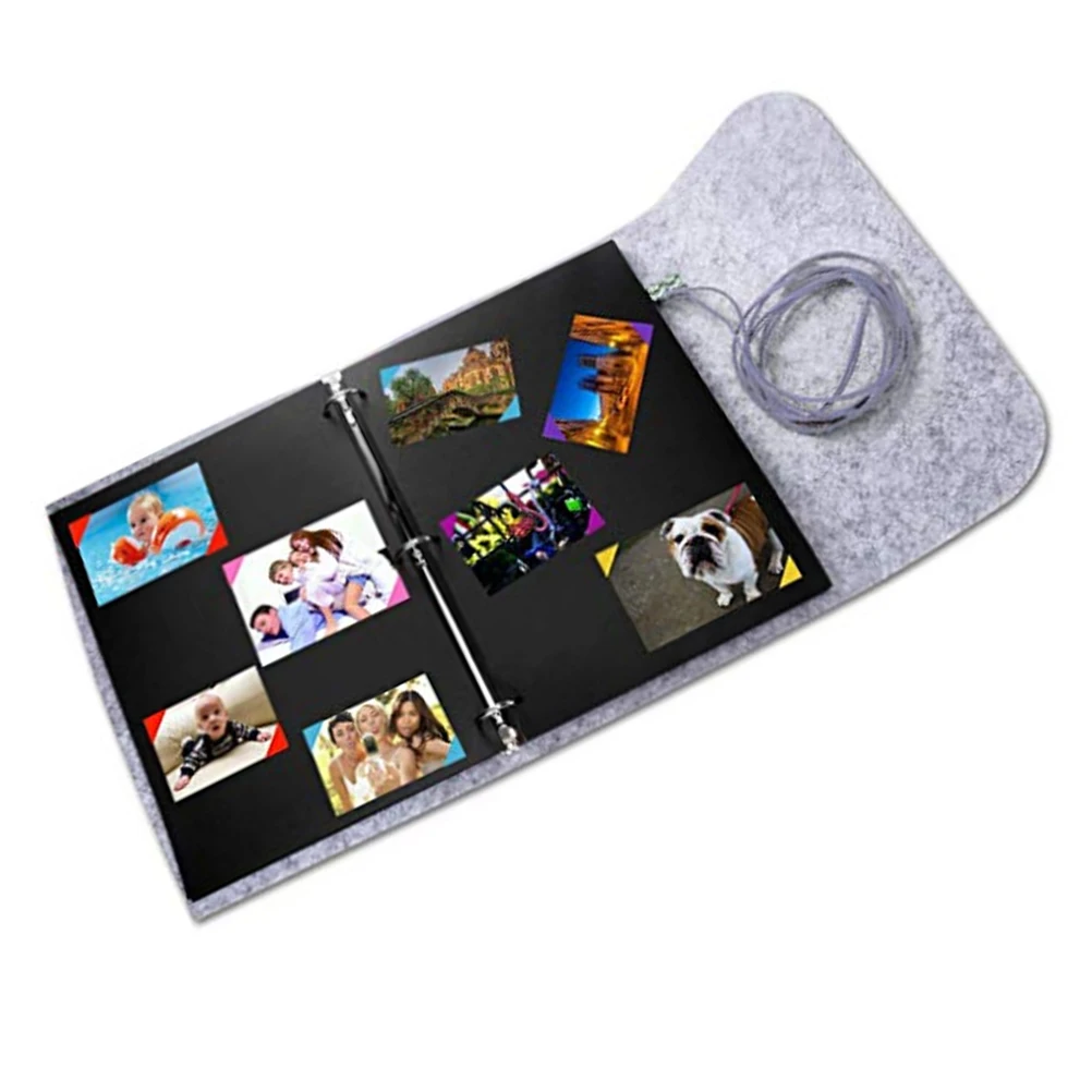 Velvet Felt Cover Handmade DIY Vintage Photo Album 30 Black Sheets Home Decoration Birthday Gift (Medium, Light Grey)
Velvet Felt Cover Handmade DIY Vintage Photo Album 30 Black Sheets Home Decoration Birthday Gift (Medium, Light Grey)