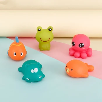5PC Silicone Toy Small Yellow Duck Children's Water Toys Sounding Animals Squeeze Sound Squeaky Bathing Toy For Bath Baby Toys
5PC Silicone Toy Small Yellow Duck Children's Water Toys Sounding Animals Squeeze Sound Squeaky Bathing Toy For Bath Baby Toys