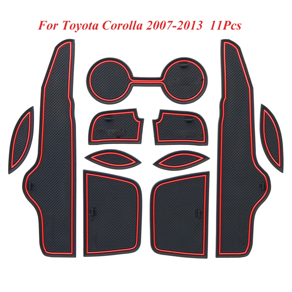 For Toyota Corolla 2007-2013 Red Gate Groove Pads Cup Holder Rubber Non-slip Door Slot Mat Panel Interior Cushion 11Pcs
For Toyota Corolla 2007-2013 Red Gate Groove Pads Cup Holder Rubber Non-slip Door Slot Mat Panel Interior Cushion 11Pcs