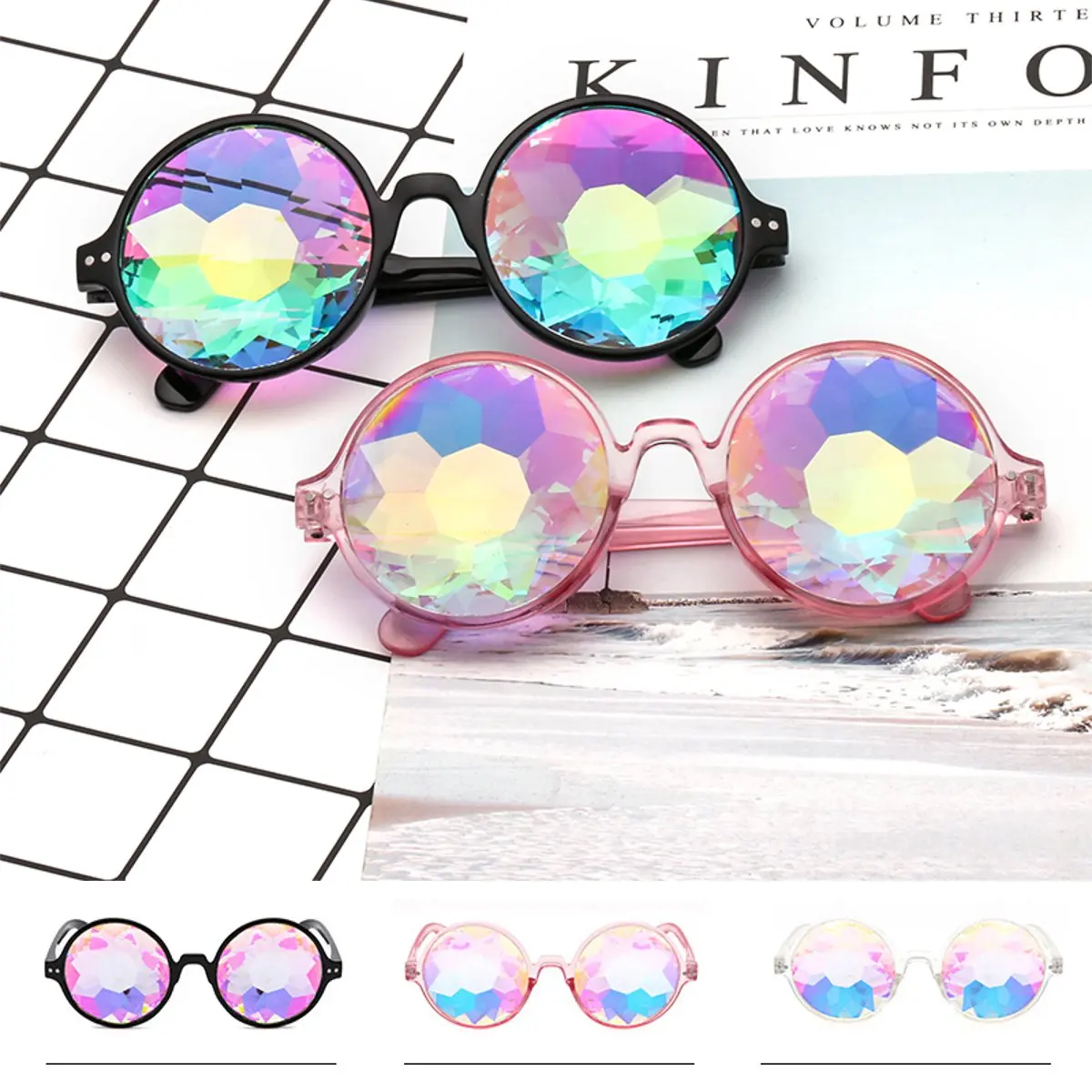 Kaleidoscope Glasses Unisex Eyewears Crystal Lens Rave EDM Futuristic Sunglasses Easter Birthday Party Wedding Decoration Gifts
Kaleidoscope Glasses Unisex Eyewears Crystal Lens Rave EDM Futuristic Sunglasses Easter Birthday Party Wedding Decoration Gifts