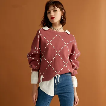 Sexy And Refined Womens Winter Youth New Elegant Loose Rope Lace Knit Sweater Trendy Diamond Lattice Tie-up Classic Design Show 
Sexy And Refined Womens Winter Youth New Elegant Loose Rope Lace Knit Sweater Trendy Diamond Lattice Tie-up Classic Design Show