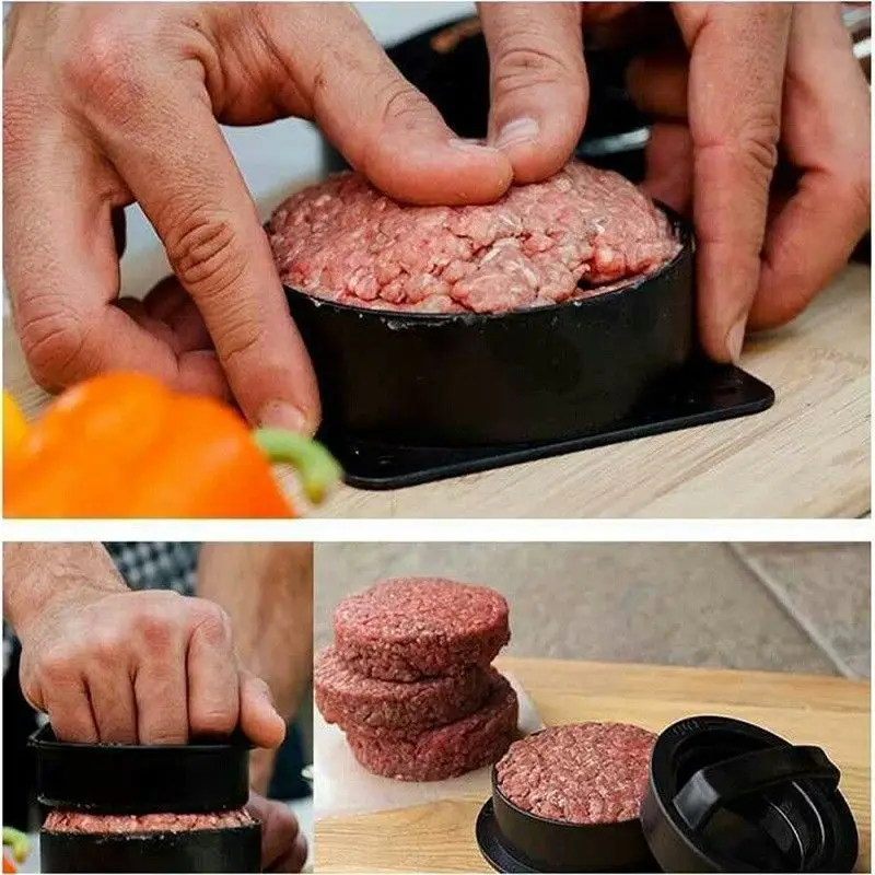 3 in 1 Stuffed Press Meat Patty Hamburger Maker Mold Sliders Non Stick Plastic Meat Pie Mould Kitchen Cooking Tool Black
3 in 1 Stuffed Press Meat Patty Hamburger Maker Mold Sliders Non Stick Plastic Meat Pie Mould Kitchen Cooking Tool Black