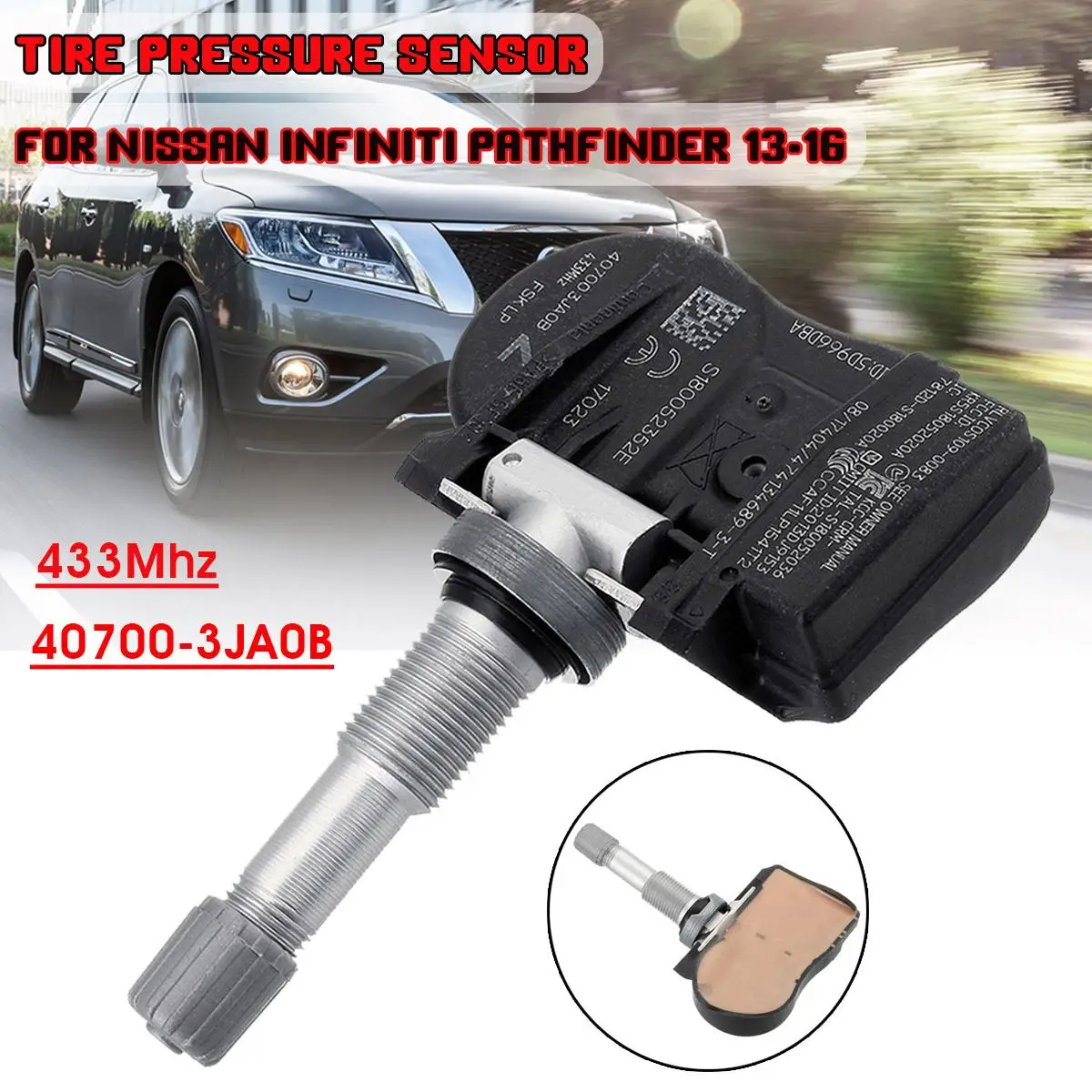 Car Tire Pressure Monitoring Sensor TPMS For Nissan/Infiniti Pathfinder Altima Maxima
Car Tire Pressure Monitoring Sensor TPMS For Nissan/Infiniti Pathfinder Altima Maxima