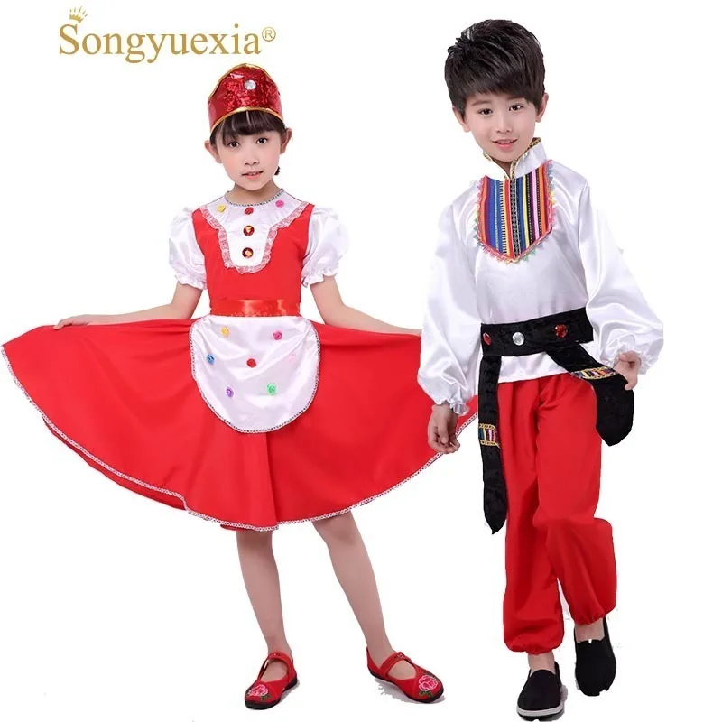 Songyuexia Russian Costume Dance Traditional Chinese Dance Costumes For Girls Boys Folk Stage Perform Children Dance Dress
Songyuexia Russian Costume Dance Traditional Chinese Dance Costumes For Girls Boys Folk Stage Perform Children Dance Dress