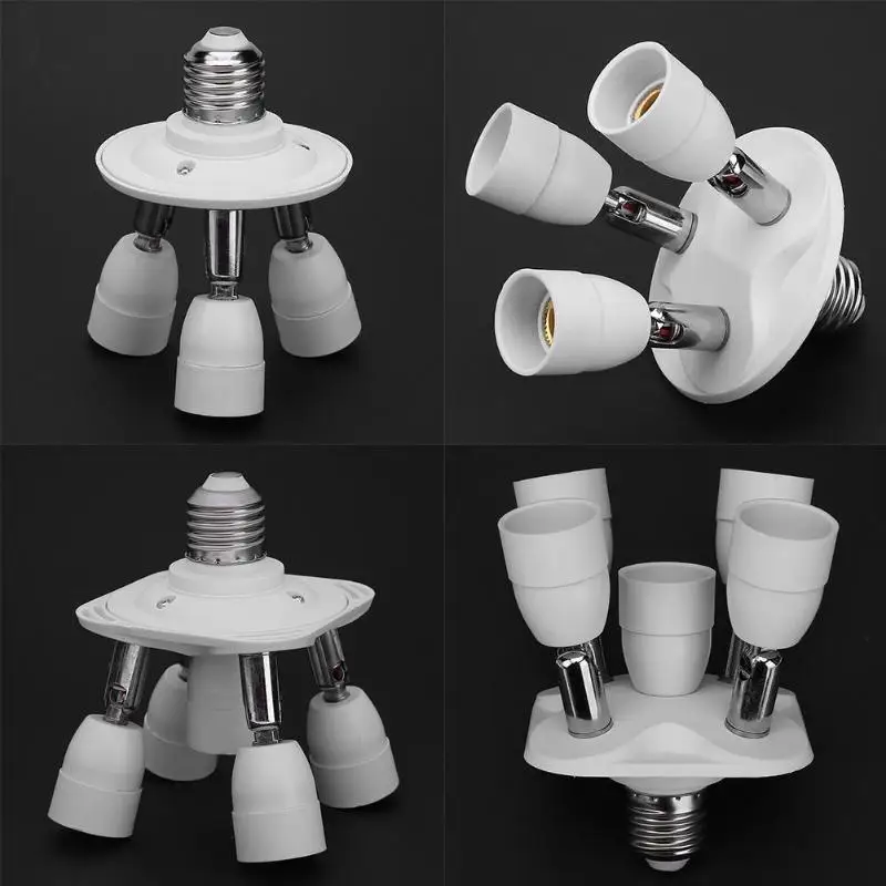 Flexible Extended 3/5 in 1 Light Socket Splitter Bases E27 to E14 Adapter Converter Holder Standard for LED Lamp Bases Bulbs
Flexible Extended 3/5 in 1 Light Socket Splitter Bases E27 to E14 Adapter Converter Holder Standard for LED Lamp Bases Bulbs