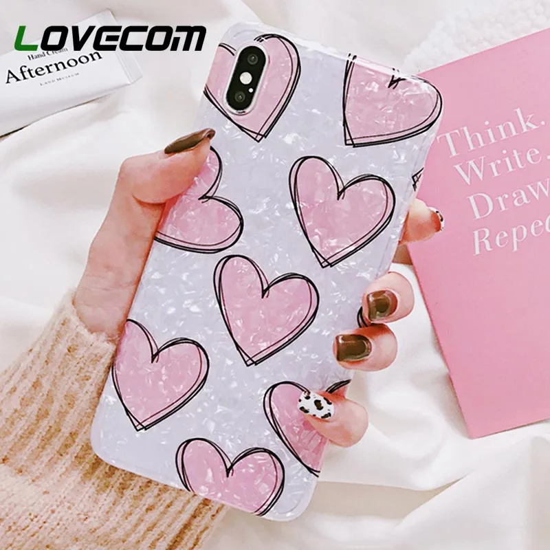 LOVECOM Pink Heart Dream Shell Case For iPhone XS XR XS Max X 6 6S 7 8 Plus Soft IMD Full Body Phone Back Cover Gift for Lover
LOVECOM Pink Heart Dream Shell Case For iPhone XS XR XS Max X 6 6S 7 8 Plus Soft IMD Full Body Phone Back Cover Gift for Lover