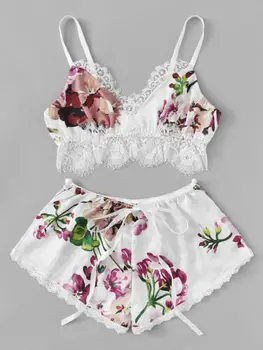 Sexy Ladies Lingerie Sleepwear Summer Women Lace Floral Camisoles G-string Night Underwear Sets
Sexy Ladies Lingerie Sleepwear Summer Women Lace Floral Camisoles G-string Night Underwear Sets