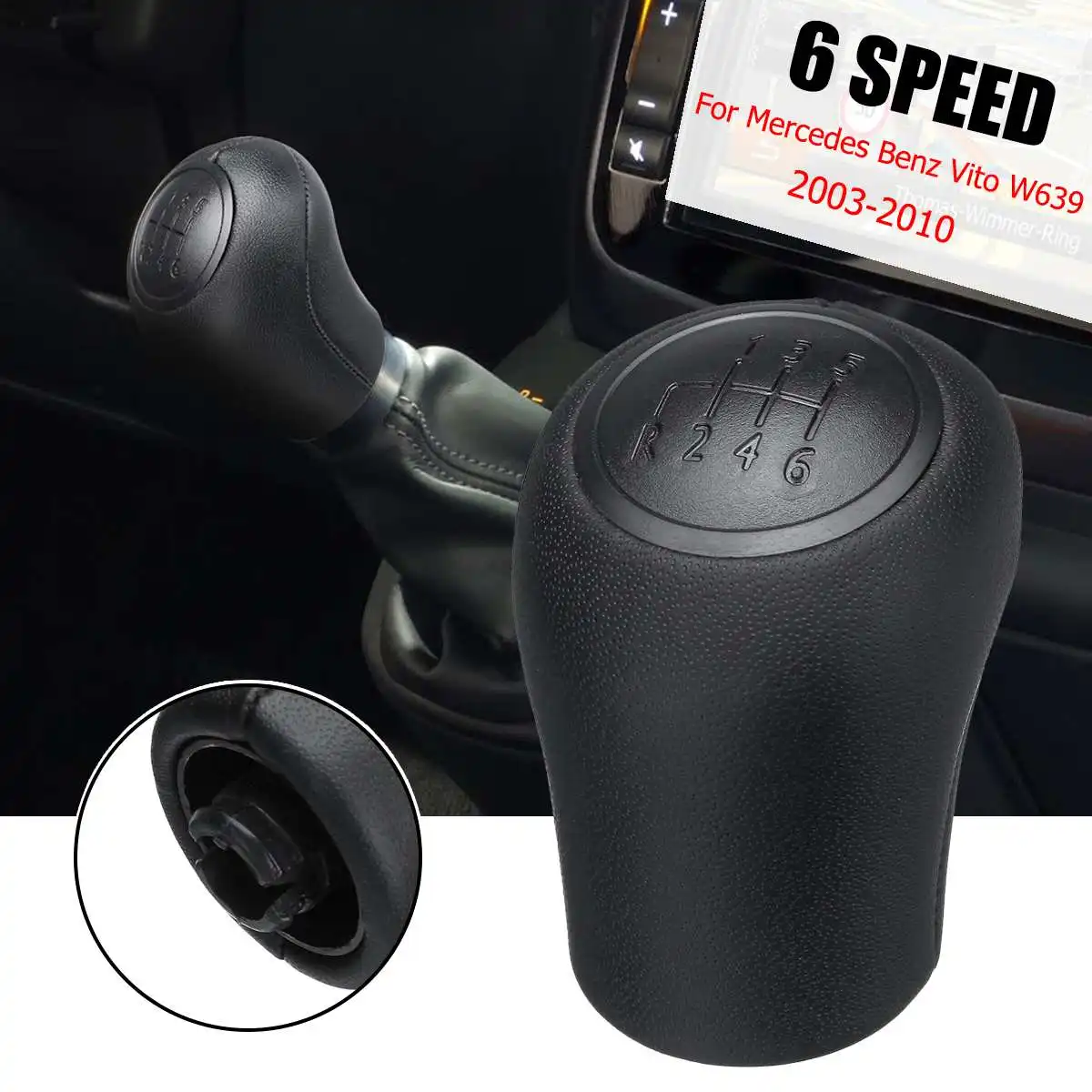 6 Speed Manual Car Gear Shift Knob Shifter Head For Mercedes for Benz Vito W639 2003-2010
6 Speed Manual Car Gear Shift Knob Shifter Head For Mercedes for Benz Vito W639 2003-2010