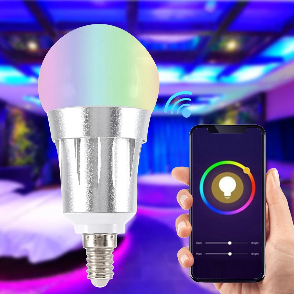 lampada LED AC100-264V 9W E27 E14 B22 RGBW Wi-Fi LED Light Bulb Smartphone Controlled Smart Lamp Bulbs
lampada LED AC100-264V 9W E27 E14 B22 RGBW Wi-Fi LED Light Bulb Smartphone Controlled Smart Lamp Bulbs