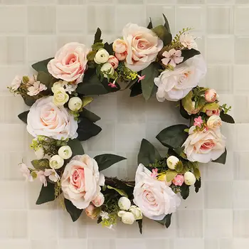 Adeeing Artificial Pink Rose Shape Wreath Pendant for Wedding Door Window Decor
Adeeing Artificial Pink Rose Shape Wreath Pendant for Wedding Door Window Decor