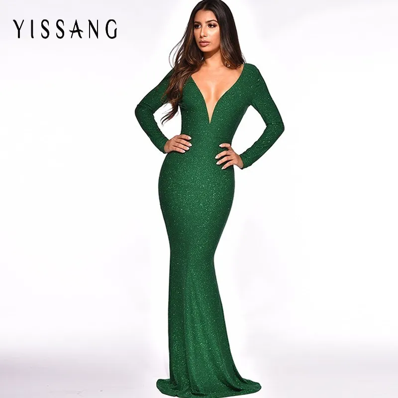 Yissang Elegant Sexy V Neck Long Dress 2019 Women Bodycon Floor Length Dresses Glitter Backless Sexy Long Sleeve Dress Vestdios
Yissang Elegant Sexy V Neck Long Dress 2019 Women Bodycon Floor Length Dresses Glitter Backless Sexy Long Sleeve Dress Vestdios