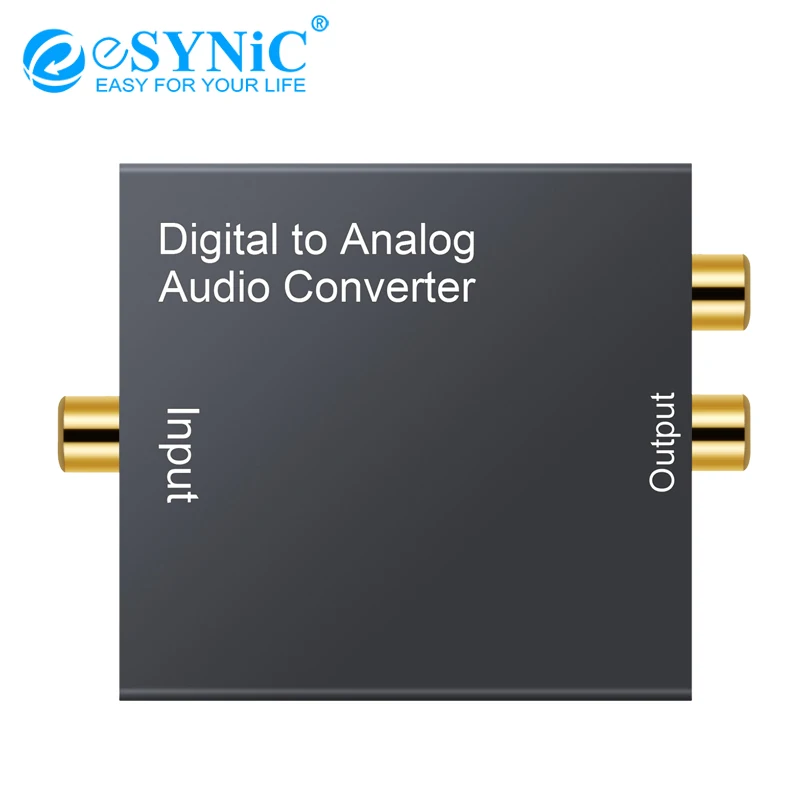 Esynic DAC Optical Caoxial To Analog Audio Converter Optical SPDIF Toslink to RCA With 3.5mm Audio Adapter With Optical Cable
Esynic DAC Optical Caoxial To Analog Audio Converter Optical SPDIF Toslink to RCA With 3.5mm Audio Adapter With Optical Cable