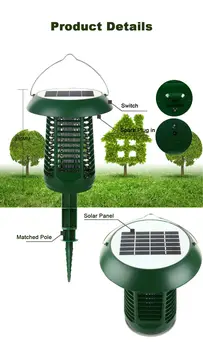 Light Mosquito Killer Lights 2 In 1 Garden Mosquito Killer Lamp Solar Panel Outdoor Photocatalyst LED Light Insect Killer
Light Mosquito Killer Lights 2 In 1 Garden Mosquito Killer Lamp Solar Panel Outdoor Photocatalyst LED Light Insect Killer