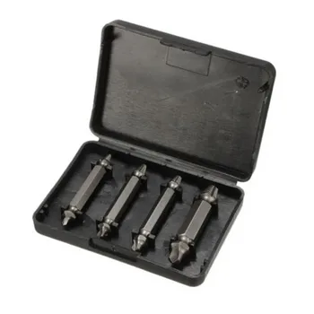 High quality repair tool 4Pcs Carpentry Screw Extractor Drill Bits Easy Out Guide Set Remove Broken Bolt Set Hand Tool