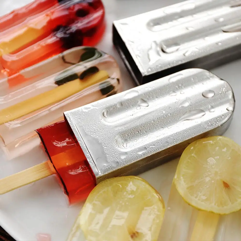 New Frozen Stainless Steel Popsicle Molds Ice Cream Stick Holder Silver Home DIY Ice Cream Moulds Round/Flat Ice Pop Mould
New Frozen Stainless Steel Popsicle Molds Ice Cream Stick Holder Silver Home DIY Ice Cream Moulds Round/Flat Ice Pop Mould