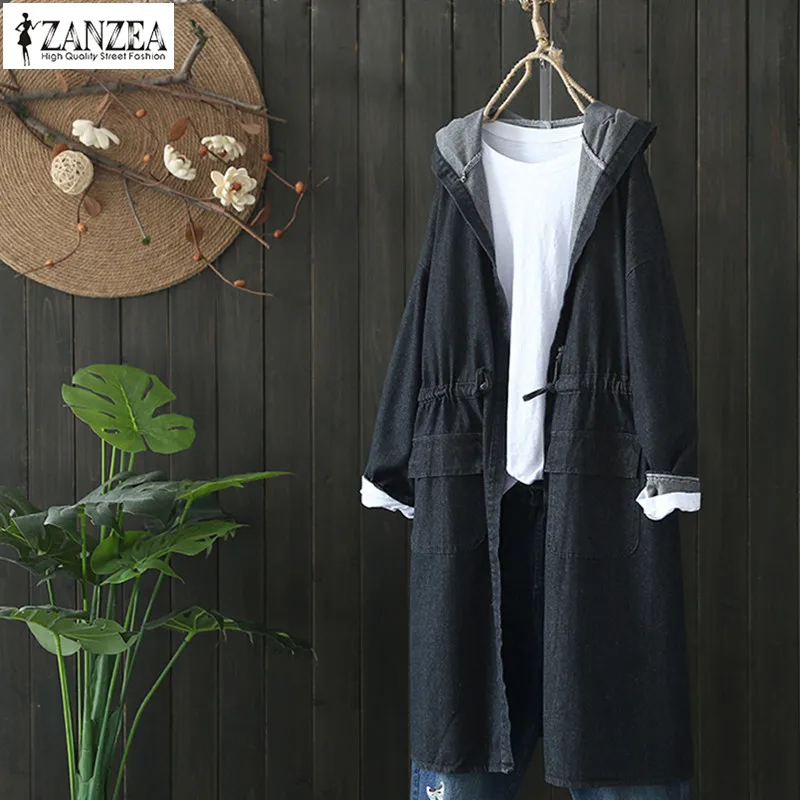 2019 ZANZEA Women Spring Denim Blue Jackets Casual Female Long Sleeve Jean Outwear Top Drawstring Hooded Coat Cardigan Plus Size
2019 ZANZEA Women Spring Denim Blue Jackets Casual Female Long Sleeve Jean Outwear Top Drawstring Hooded Coat Cardigan Plus Size