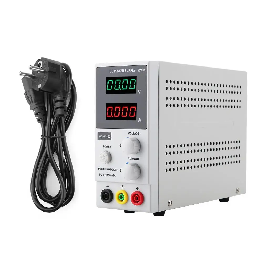 MCH-K305D Power Supply AC100/240V Mini 4-digit Display Adjustable DC Stabilized Power Supply 30V 5A EU Plug
MCH-K305D Power Supply AC100/240V Mini 4-digit Display Adjustable DC Stabilized Power Supply 30V 5A EU Plug