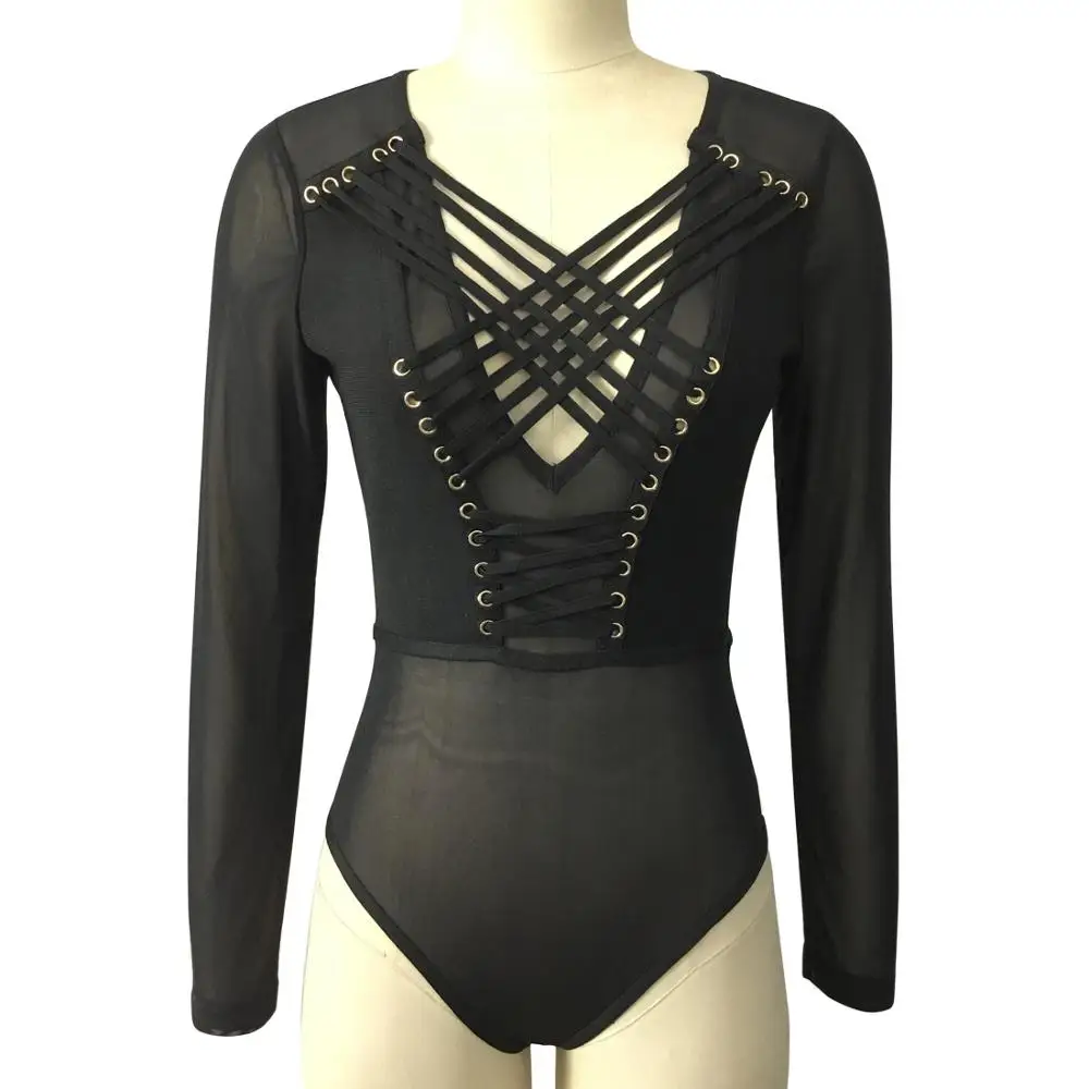 Women Body Donna Lace Up Bodies Ladies Combinaison Sexy Mesh Thong Bodysuit Long Sleeve Plus Size Negro Boddy Mujer Romper Black
Women Body Donna Lace Up Bodies Ladies Combinaison Sexy Mesh Thong Bodysuit Long Sleeve Plus Size Negro Boddy Mujer Romper Black