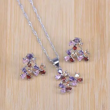 Crystal Paved Bridal Jewelry Sets Silver Color Flower Shape Pendant Necklace Earrings Women Wedding Jewelry Set
Crystal Paved Bridal Jewelry Sets Silver Color Flower Shape Pendant Necklace Earrings Women Wedding Jewelry Set